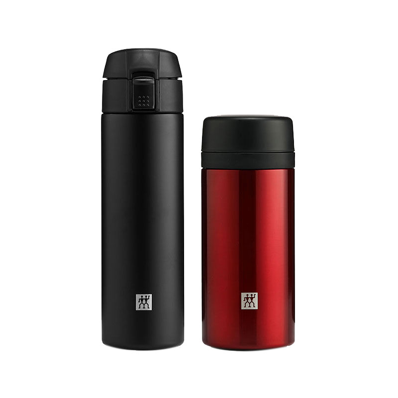 双立人 ZW-BP105 真空保温杯两件套 红+黑