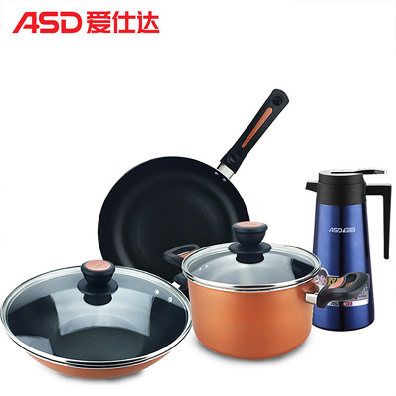 爱仕达炒锅健康钛少油烟炒锅 电磁炉明火通用炒菜锅 32CM CT32Z1C