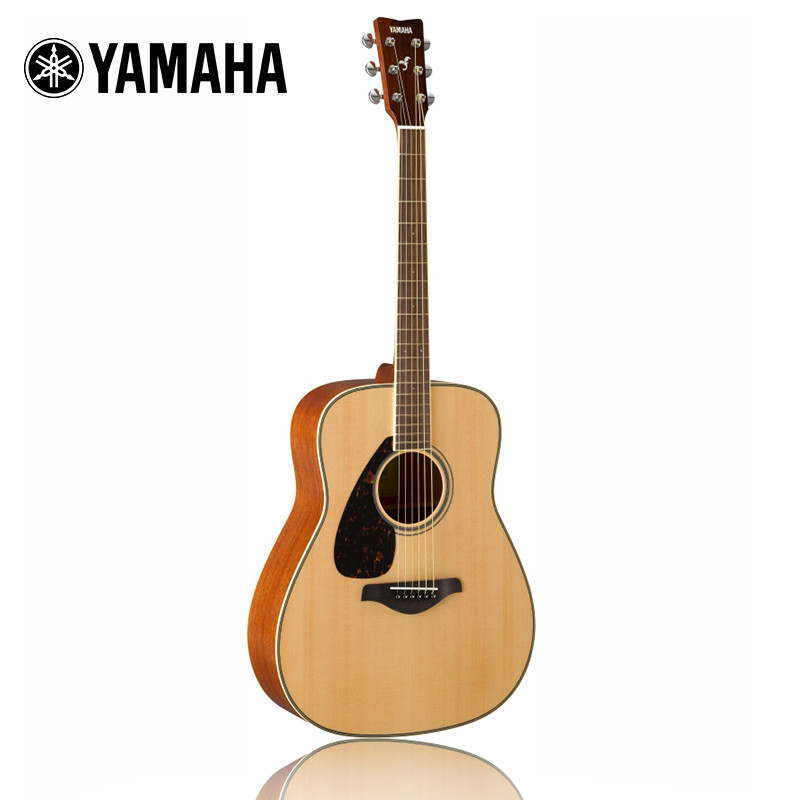 雅马哈(YAMAHA)FG820L左手琴单板民谣吉它升级版木吉他jita桃花芯背侧板原木色41英寸 原木色