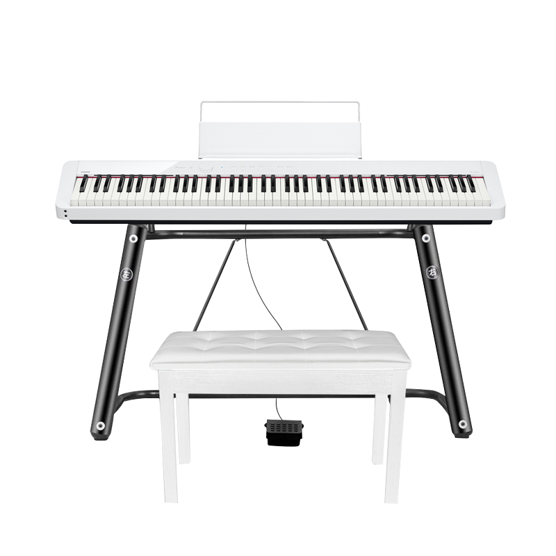 卡西欧（CASIO）PX-S1000 电钢琴 PX-S1000白色+U琴架+单踏板+琴凳礼包
