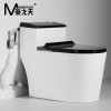 曼戈夫卫浴（MANGROV）马桶连体式大冲力大口径超漩式坐便器家用地排节水静音座便器 250/350/400/300MM 400MM 黑色脲醛盖板【大口径80MM】【免费安装】
