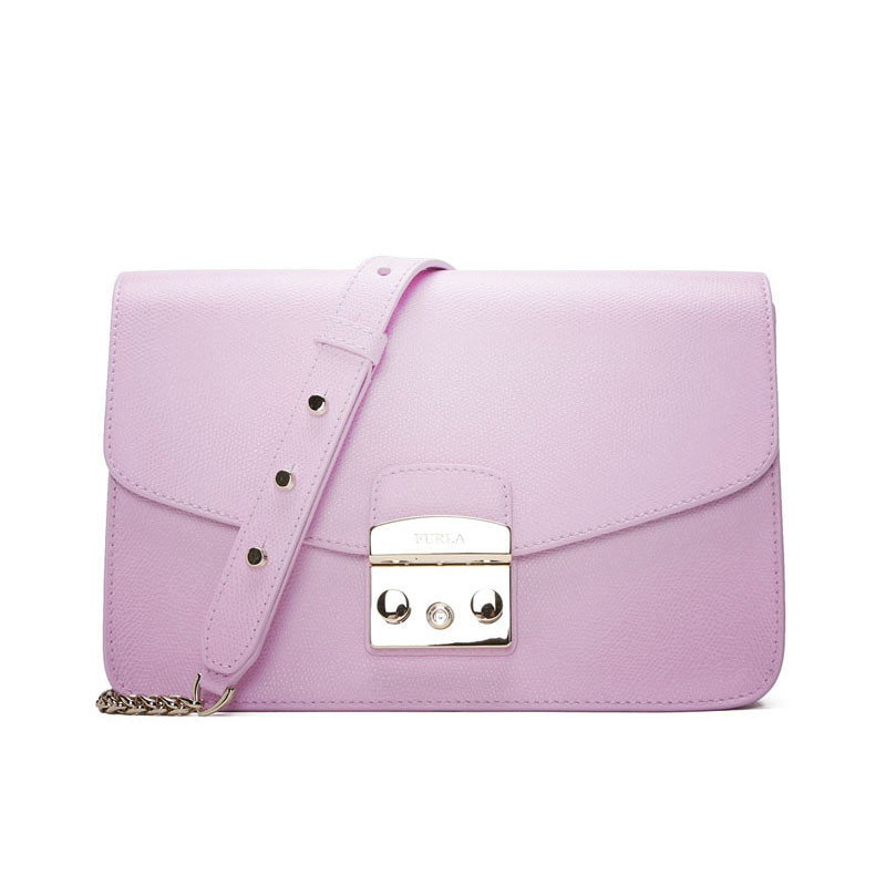 FURLA/芙拉 女包METROPOLIS链式肩带小号单肩斜挎包 BHV7 丁香紫