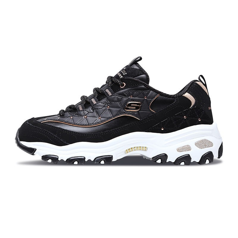 Skechers斯凯奇女鞋D’lites厚底熊猫鞋老爹鞋运动鞋休闲鞋TM&13087-BKRG 13087-BKRG 38.5