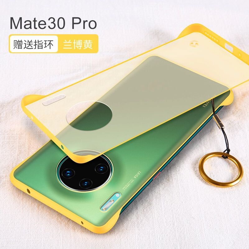 安美宝 华为p50pro手机壳p40超薄mate40透明p30磨砂保护套半包防摔pro华为p20pro潮牌硅胶壳 P40【优雅黑】