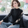 鄂尔多斯市羊绒衫女士100%羊毛衫女秋冬装保暖针织打底衫宽松大码半高领套头百搭毛衣女装冬毛衣套头宽松大码显瘦羊绒打底衫 S适合95斤以内 363高领蓝色