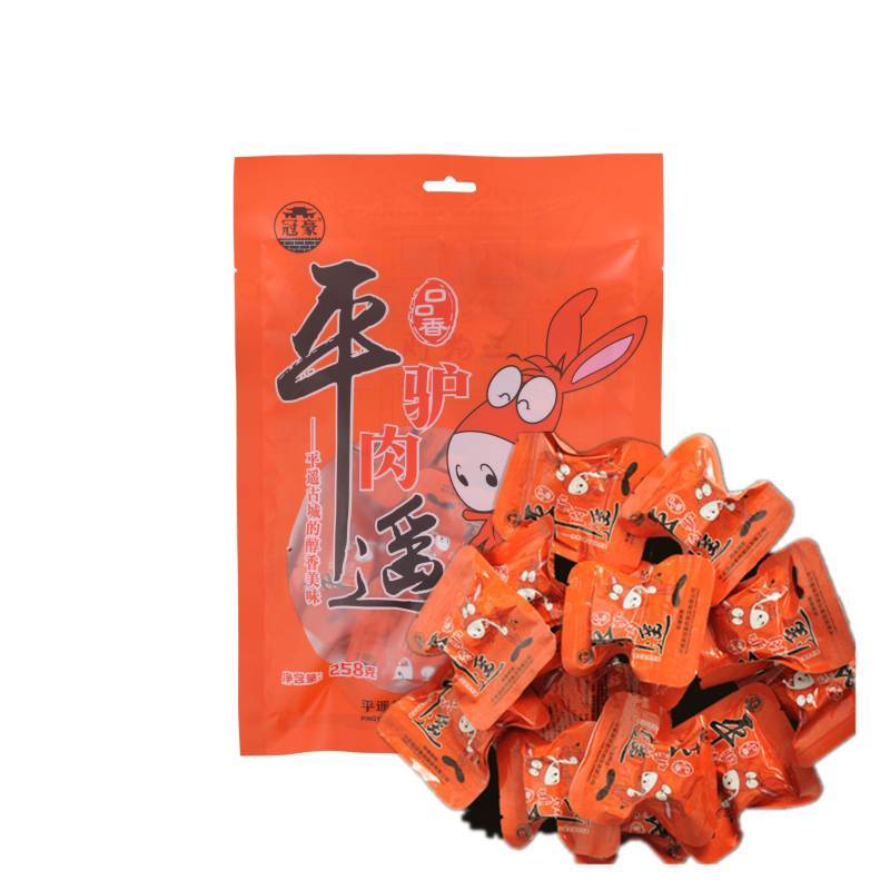 山西冠豪牛肉口口香258g 原味一口香 平遥牛肉口口香【手撕258gX4袋】 原味