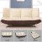 皮艺多功能沙发床1.8米单双人2布艺小户型可折叠懒人沙发床J米白1.951.8米-2米 布艺新色1.95(颜色备注)