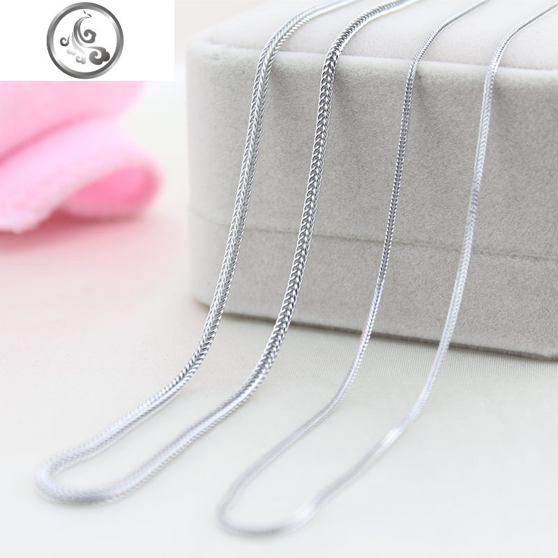 s925纯银项链男女长款毛衣链狐尾肖邦链无吊坠裸链50607080cm 70厘米狐尾链（0.9MM细）