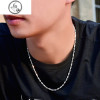 99足银元宝链S990纯银项链女锁骨男士加粗长款毛衣链手工白银链子 粗3.1mm长55cm22g