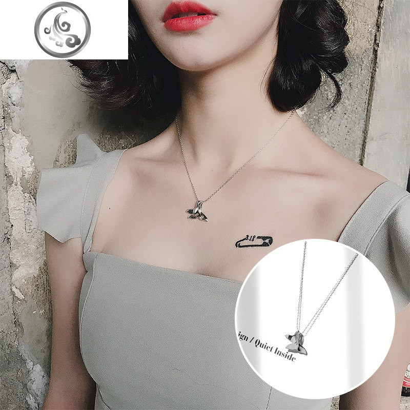 少女choker银色项链简约学生百搭圆球锁骨链性感短款颈链脖子饰品_1 双鱼尾项链