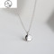 韩版小金豆英文刻字doctors朴信惠S925纯银锁骨链项链女_1_53 银色
