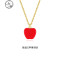 红苹果项链女纯银锁骨链ins简约个性森系潮网红平安夜圣诞节