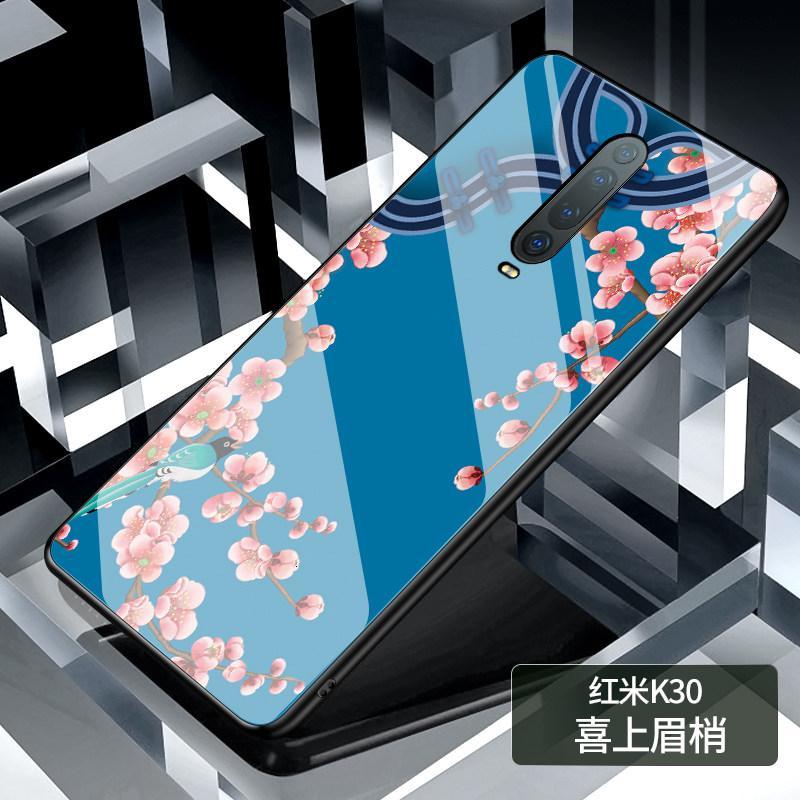 红米k30手机壳小米k30pro玻璃镜面redmik30套潮牌个性玻璃por创意30男新款_716_392 k30【喜上眉梢】收藏+加购★送9D膜