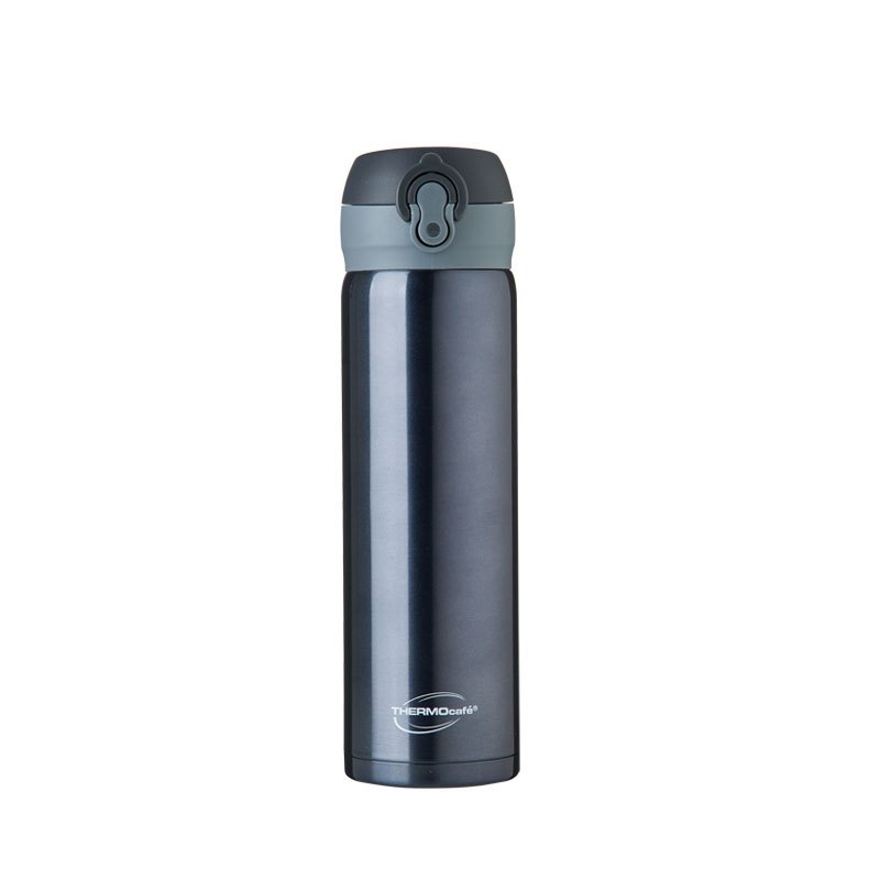 膳魔師(THERMOS)凯菲定制304不锈钢保温杯情侣杯弹跳杯便携车载杯CSYT-500 深灰