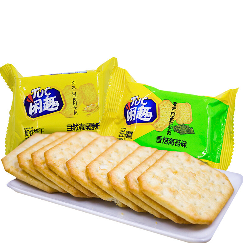 闲趣 自然清咸原味饼干 260g