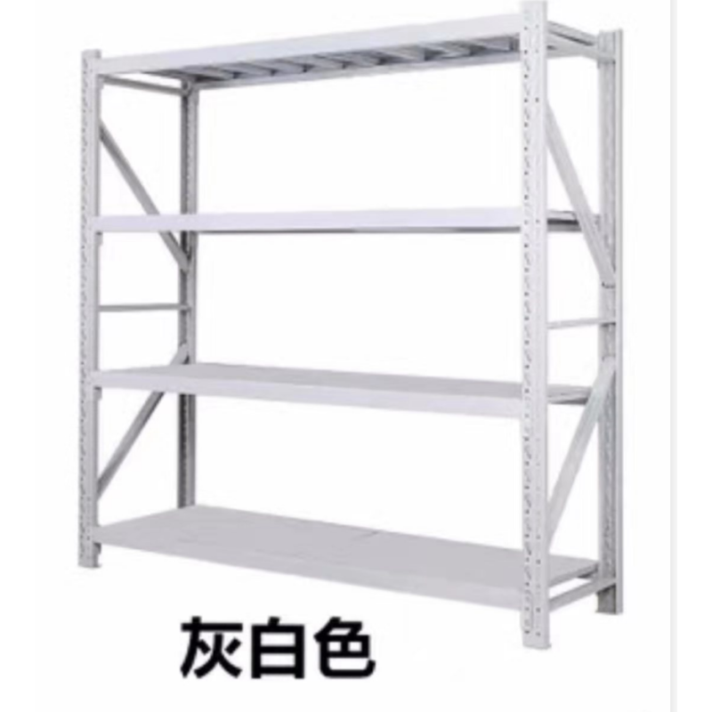 企购优品 仓储货架2000*400*2000mm 承重200kg 四层 蓝色/白色 银色