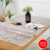 透明餐桌布pvc软桌垫防水防油防烫免洗塑料水晶板台布茶几垫_907 70*70cm 波兰菊1.5mm