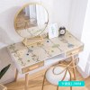 化妆台桌布pvc长方形防水防烫网红软塑料梳妆台布美甲桌水晶版_845 50*160cm 卡通兔1.0mm