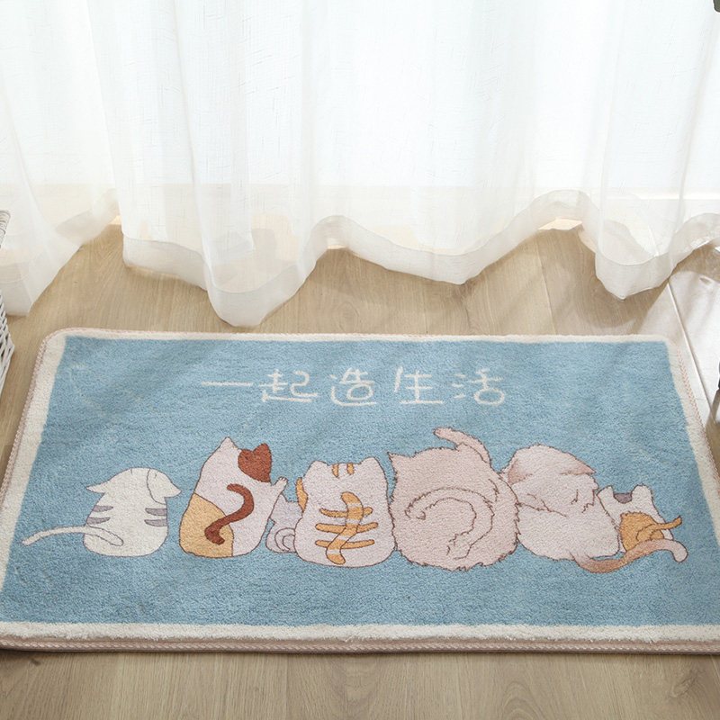 地垫垫吸水卫生间地垫防滑浴室口脚垫地毯卧室进_178_514_621_361 45×65厘米 蛋糕绒一起造生活