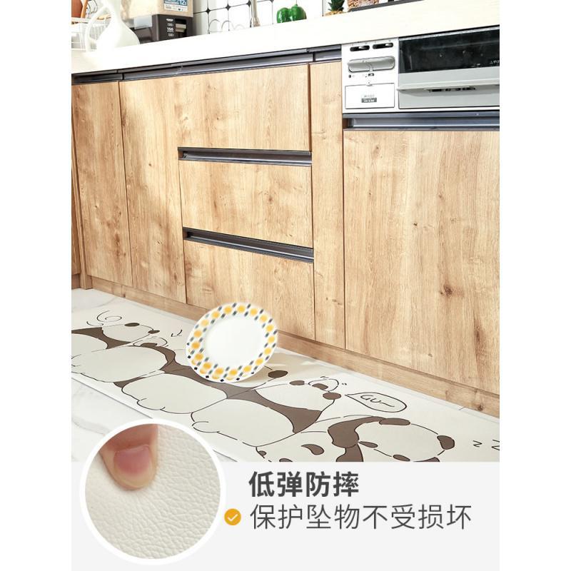 ins风厨房长条地垫现代家用防滑垫防水防油pvc可擦洗脚垫地毯_527