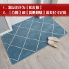 进地垫家用客厅卧室红色地毯喜庆地板脚垫定制口北欧入户垫子_261 160*230cm 大网格蓝