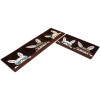 厨房地垫防滑吸水吸油家用脚垫卧室垫子耐脏浴室垫长条地毯_746 45*80+45*150cm（2条装减5元） 兔八哥灰
