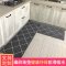 厨房地垫防滑防油家用长条脚垫耐脏地板垫子吸水吸油防水厨房地毯_4 50*100cm 网格藏青