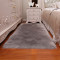 欧式客厅长毛绒地毯卧室床边地垫满铺房间公主飘窗网红仿羊毛_107 50*80cm 灰色灰色直角