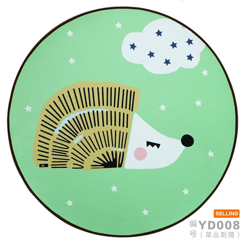 圆形地毯创意客厅书房茶几卧室吊篮藤椅垫电脑转椅地垫_727 直径80cm 草丛刺猬