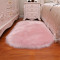 欧式长毛绒地毯椭圆形垫卧室床边毯网红满铺房间少女公主粉色_521 80*160cm 粉色粉色椭圆