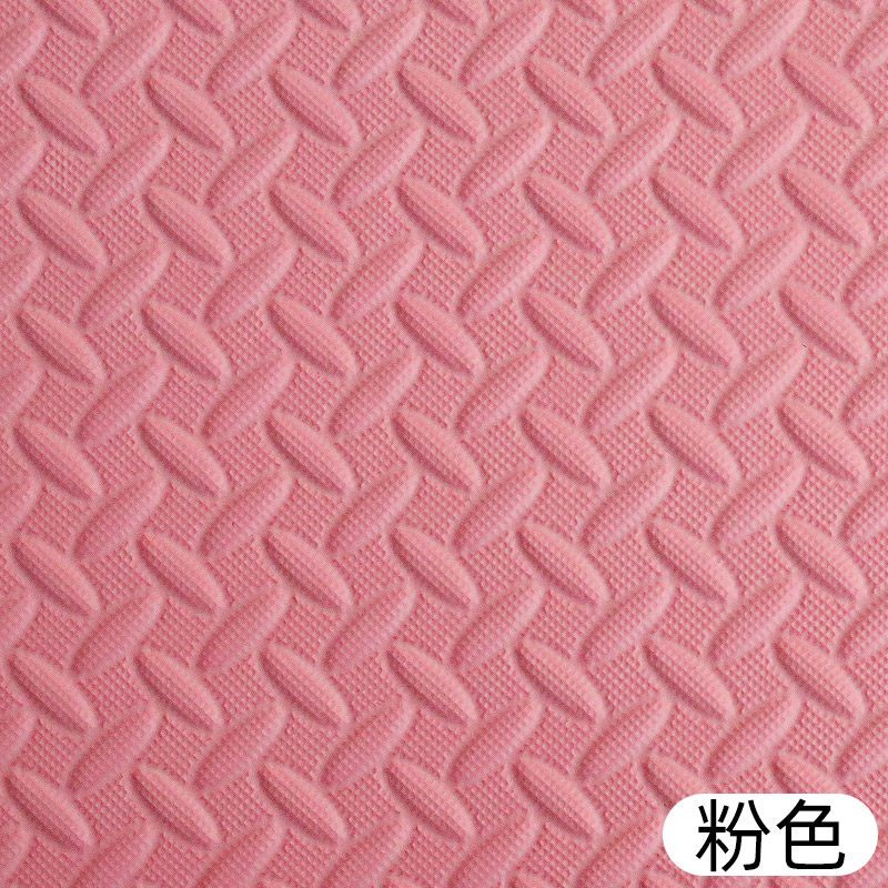 拼接地毯家用泡沫地垫拼图爬行垫可坐地垫坐垫加厚床边防摔地板垫_57 60X60X2.5cm（8片送16条边） 粉色