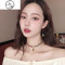 【AS】圣诞节秋冬季流苏可爱少女心项链项圈choker锁骨链新年 星星球球（合金材质）