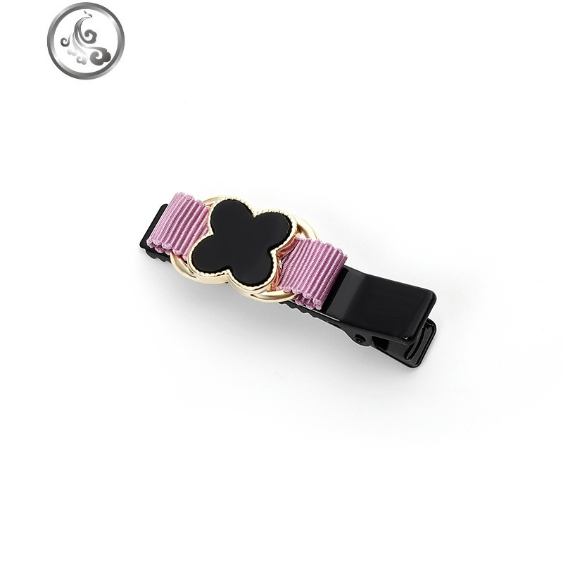 刘海夹鸭发夹女韩国少女顶夹一字夹头发夹子头饰发卡边夹卡子_1 小码紫粉色