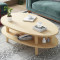北欧茶几小户型现代客厅桌子简约茶桌创意沙发边几角几小圆桌双层_3 水滴黄色90*50单层
