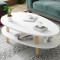 北欧茶几小户型现代客厅桌子简约茶桌创意沙发边几角几小圆桌双层_3 B款120cm天空之恋+实木腿