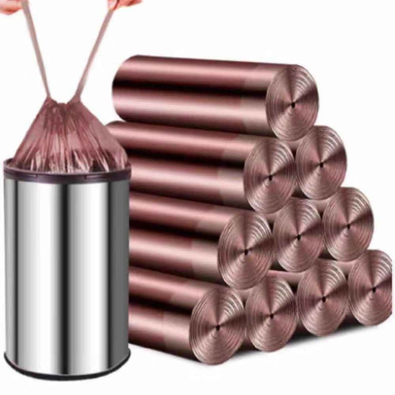 vieruodis自动收口垃圾袋拉绳手提式加厚一次性垃圾袋批发 中号【特厚