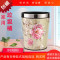 欧式垃圾桶家用客厅卧室可爱厕所无盖厨房卫生间小大号创意拉圾筒_4 牡丹花6L