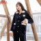 南极人NanJiren睡衣女冬季加厚韩版开衫长袖大码家居服保暖套装T2010 粉色小黄鸭 M