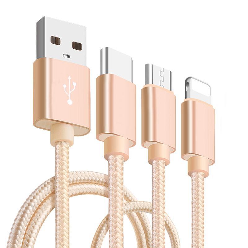 车载数据线一拖三汽车充电线器多功能多头三合一安卓手机通用苹果