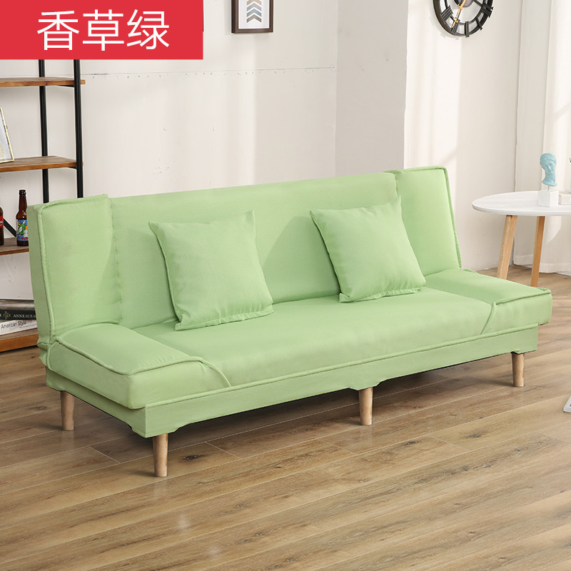 可折叠沙发床两用出租房经济型北欧风多功能单人理发店沙发小户型_1 香草绿（1.8米*0.97米）送抱枕