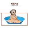 宠物猫狗窝产房树脂塑料狗窝防水防咬四季通用可拆洗斗牛泰迪狗床 大号底部长71宽46cm 粉色狗盆