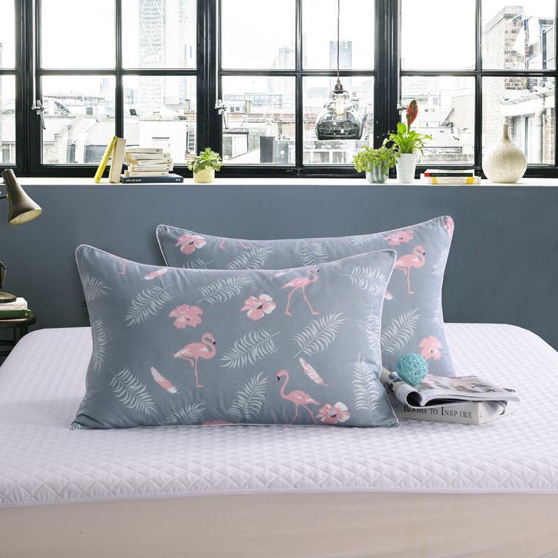 枕头枕套枕芯护颈椎酒店可爱家用学生宿舍单人一只双人一对装防螨_4_469 默认尺寸 40*60火烈鸟枕芯+枕套1个