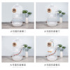鹦鹉鸟笼虎皮玄凤八哥文鸟豪华别墅繁殖圆笼大号金属不锈钢鸟笼子_1 欧洲艺术圆笼大号白+草窝+喂水器+七彩吊桥爬梯+七彩秋千+磨