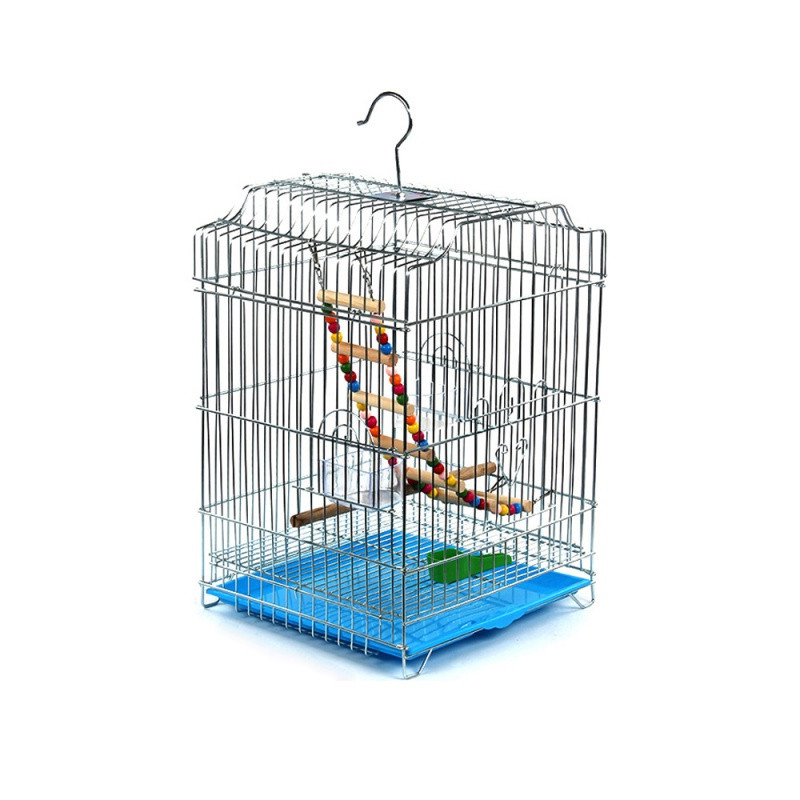 鹦鹉子大号不锈钢色虎皮八哥鹩哥玄凤牡丹画眉鹦鹉养殖大鸟笼_1 单笼