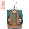 贵州画眉鸟笼竹制精品全套配件八哥鸟笼大号手工刻羊角鸟笼_601 33cm高档版（全套配件）