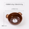宠物猫碗狗碗狗盆猫食盆猫咪狗狗用品狗食盆陶瓷双碗饭盆多省_6_874 陶瓷碗（小型犬和猫咪可用） 萌趣熊棕色