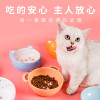 宠物猫碗狗碗狗盆猫食盆猫咪狗狗用品狗食盆陶瓷双碗饭盆多省_6_874 陶瓷碗（小型犬和猫咪可用） 双碗支架猫碗-红边