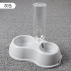 猫碗猫食盆狗碗狗盆泰迪狗狗双碗猫咪中小型犬自动饮水器宠物用品_13 通用 浅灰色