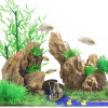 生态鱼缸造景套餐假山摆件装饰品小型创意水大型缸大号松皮石_2 默认尺寸 小号单亭山