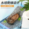 乌龟缸水陆缸龟缸家用养龟的专用缸养乌龟的盒子小型巴西龟饲养盒_2 默认尺寸 【方形蓝龟盆】大号便捷：套餐3